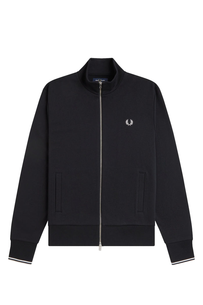Fred Perry Zip Through Sweatshirt J3340 Black