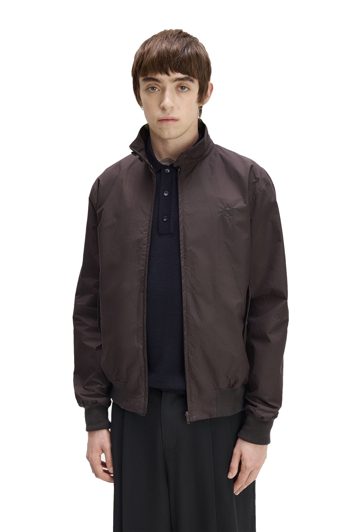 Fred Perry Made In England Chaqueta Harrington Marrón Cedro