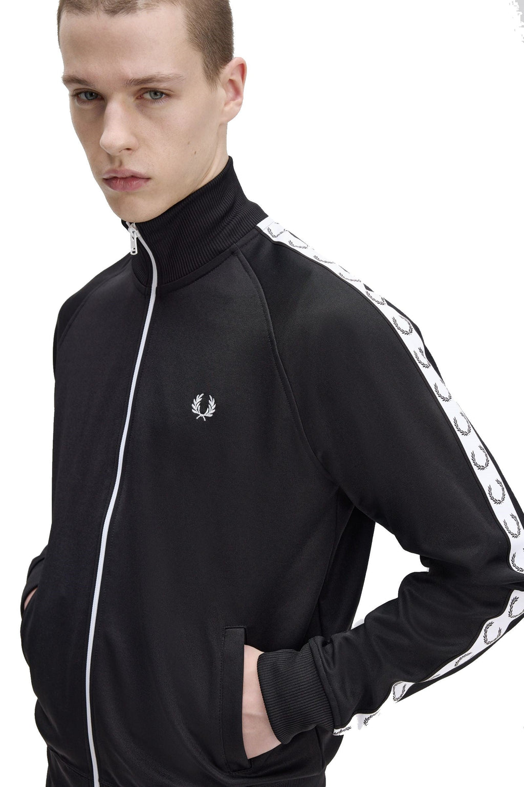 Fred Perry Taped Track Jacket 4620 Black