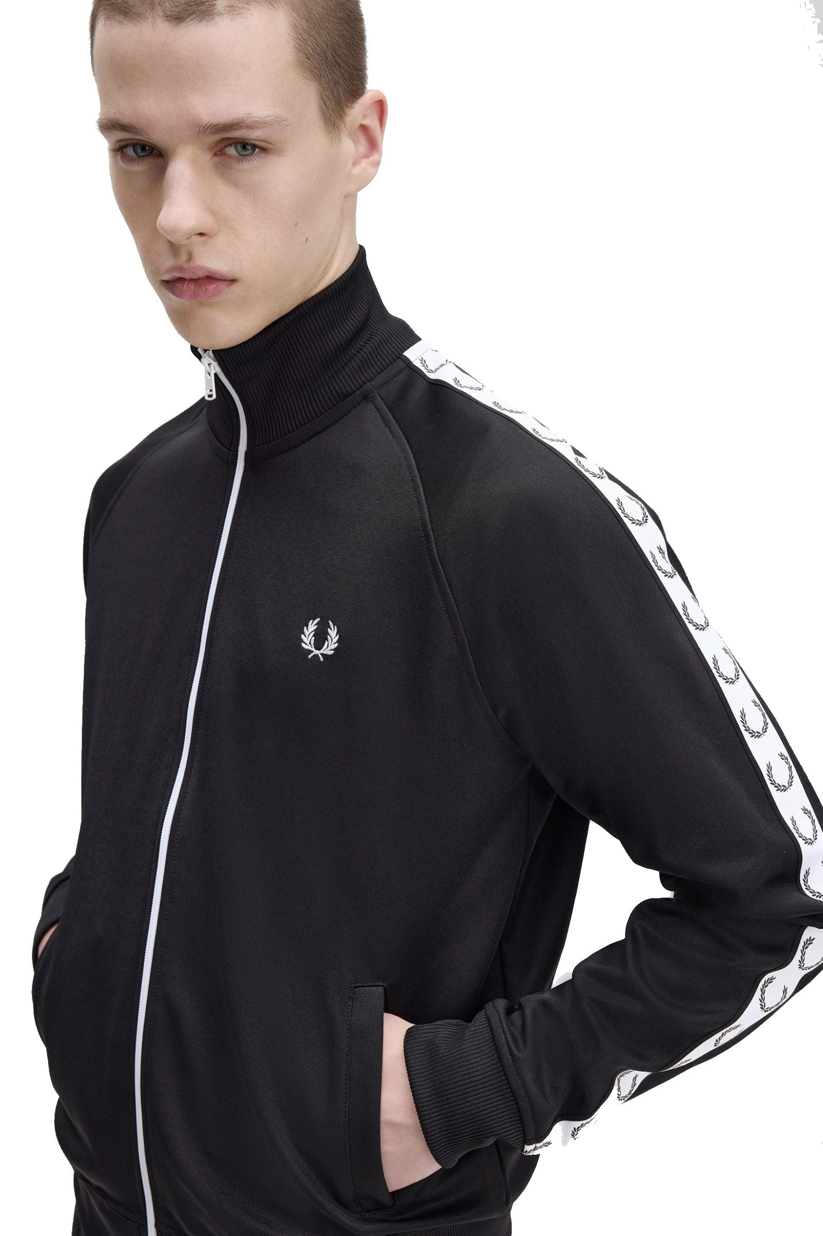 Fred Perry Taped Track Jacket 4620 Black