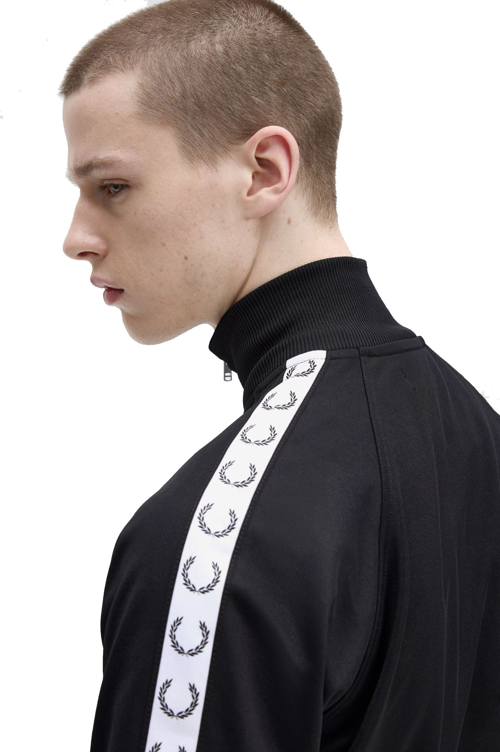 Fred Perry Taped Track Jacket 4620 Black