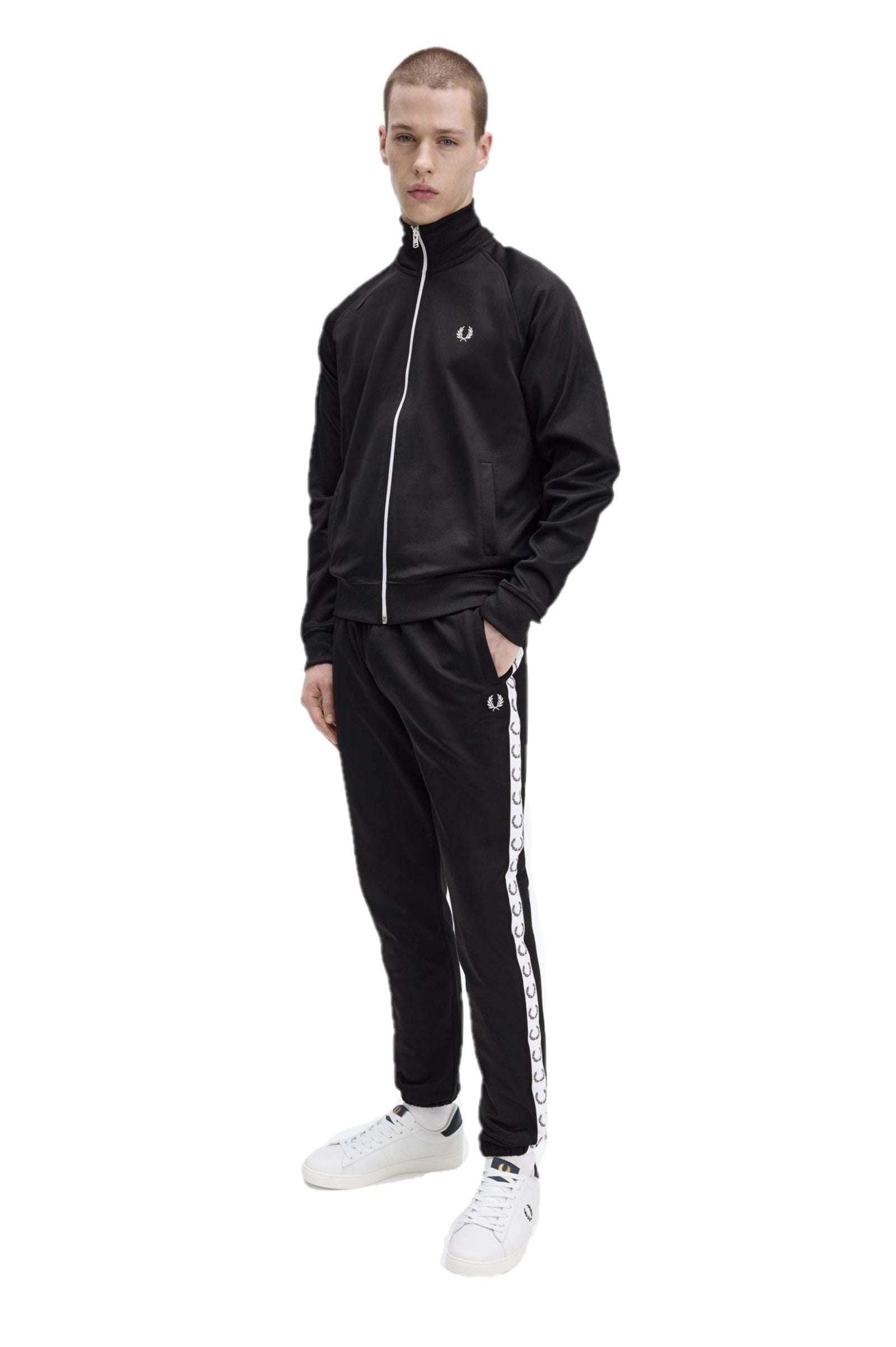 Fred Perry Taped Track Jacket 4620 Black