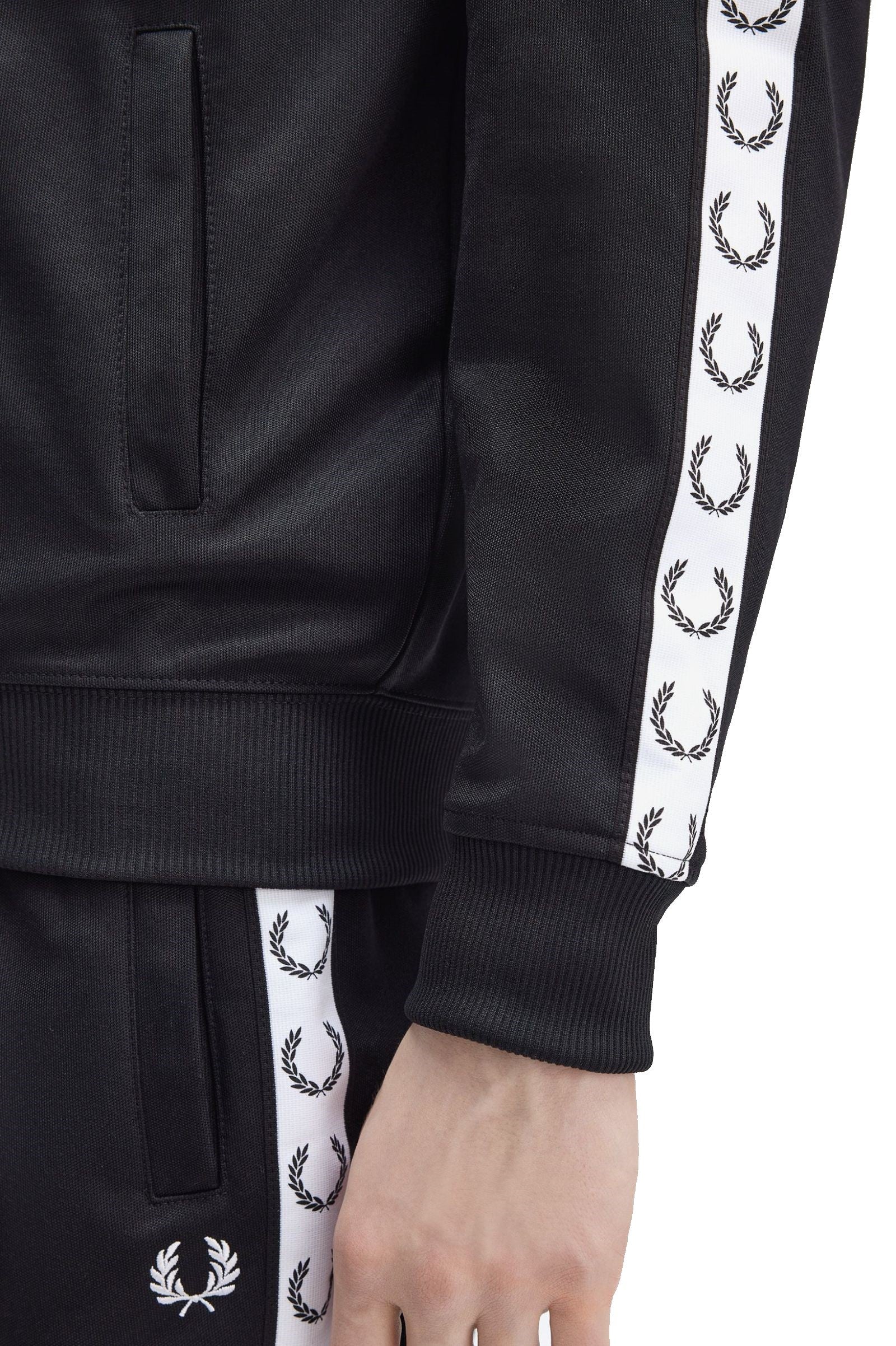 Fred Perry Taped Track Jacket 4620 Black