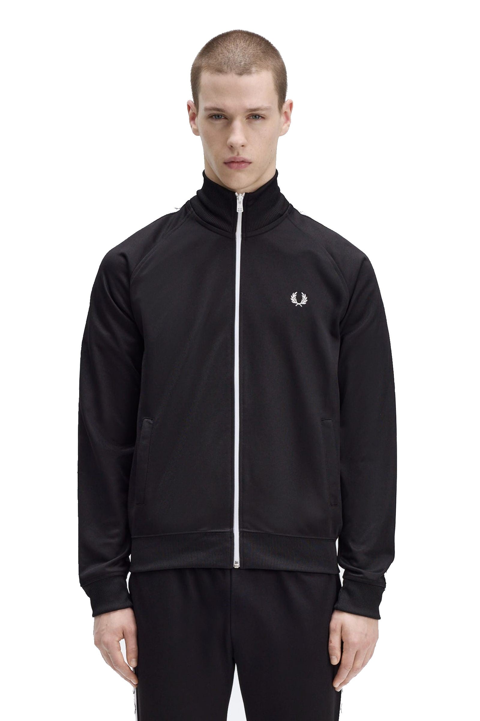 Fred Perry Taped Track Jacket 4620 Black