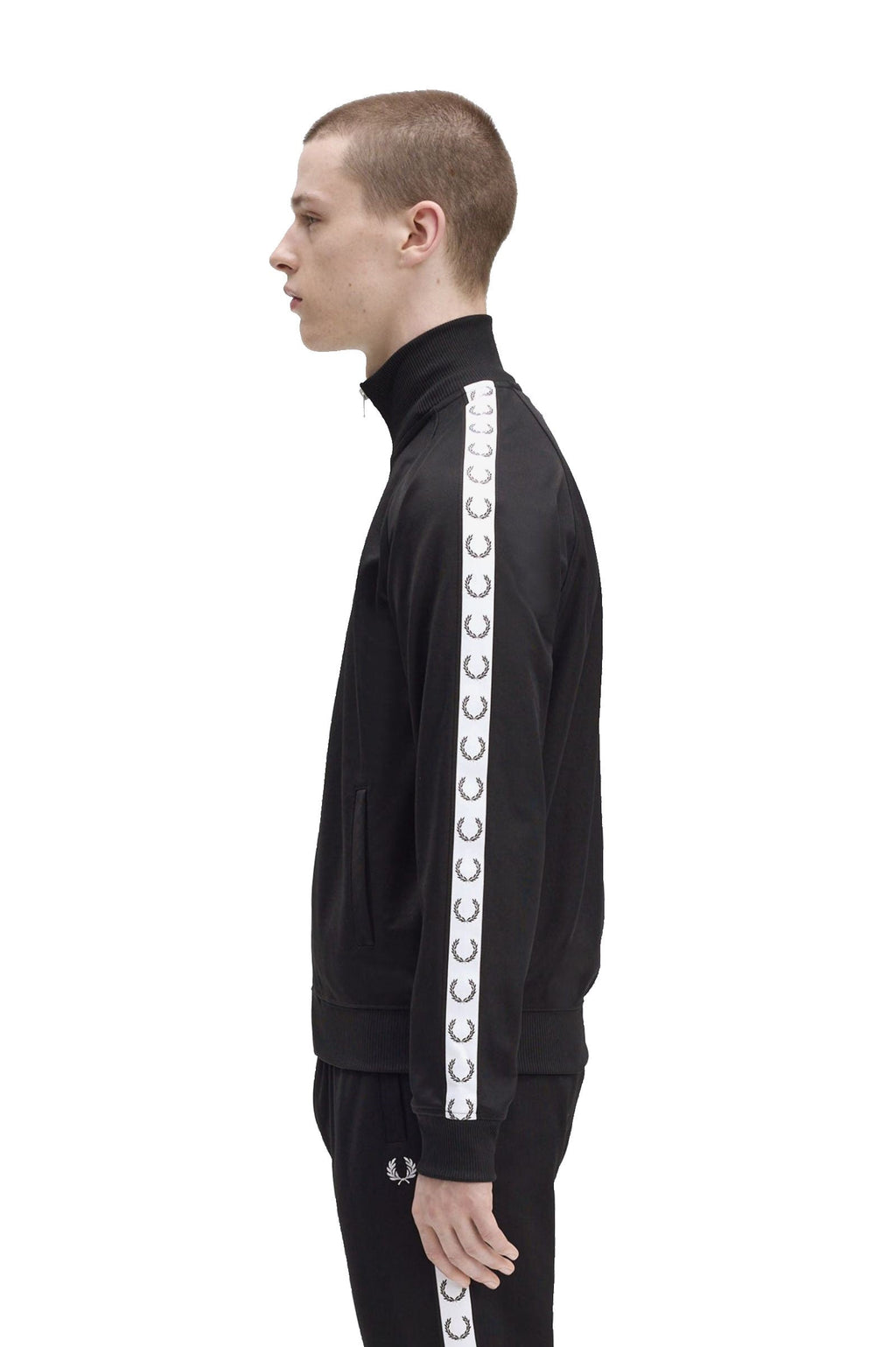 Fred Perry Taped Track Jacket 4620 Black