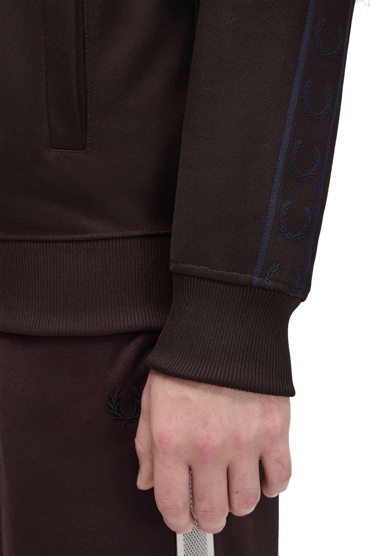 Fred Perry Chaqueta Chandal Cinta Deportiva Contraste Marron J5557