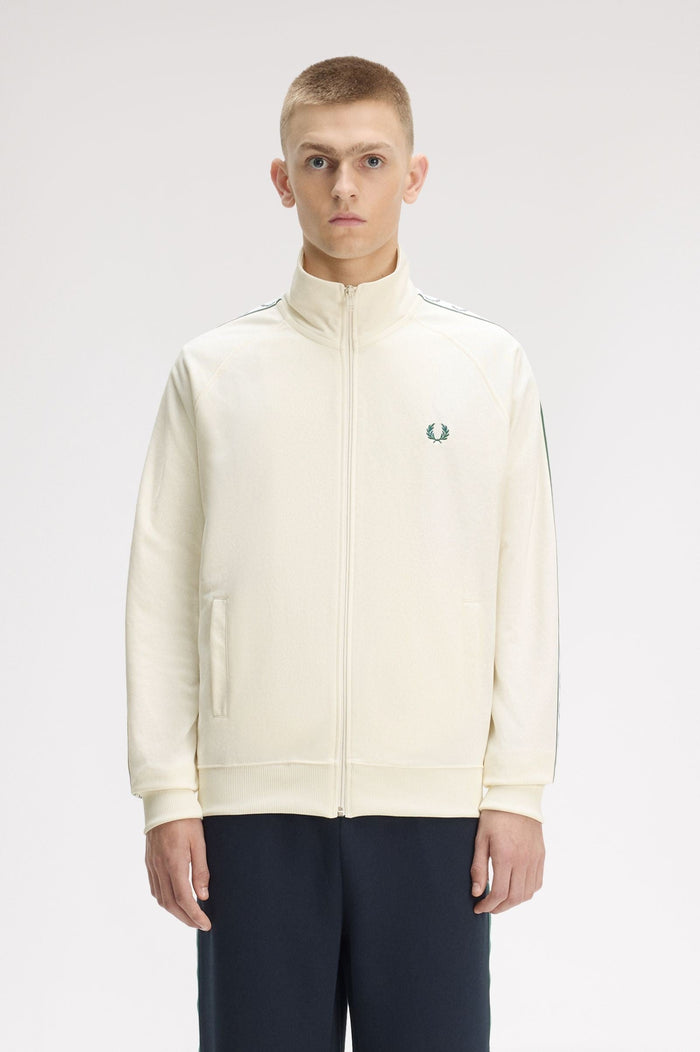 Fred Perry Contrast Tape Track Jacket Ecru