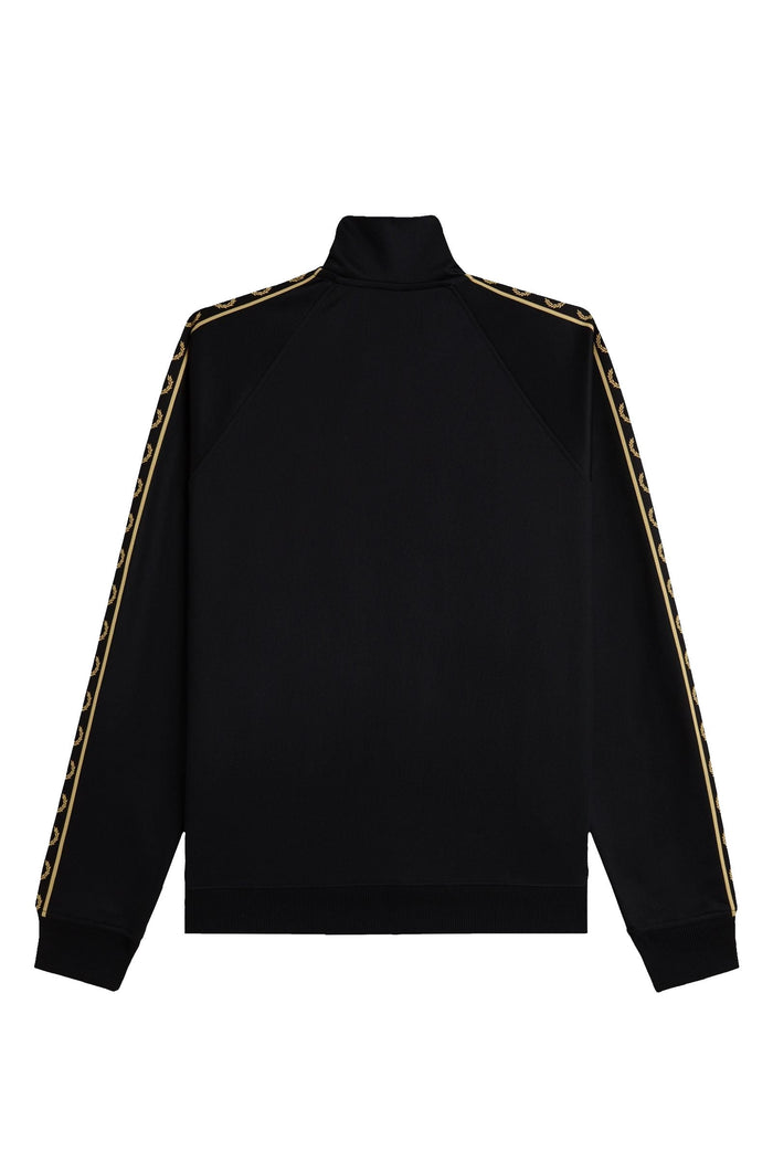 Fred Perry Contrast Tape Track Jacket Black / Champagne