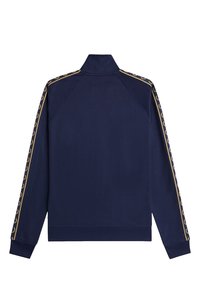 Fred Perry Contrast Tape Track Jacket Tennis Blue / Champagne