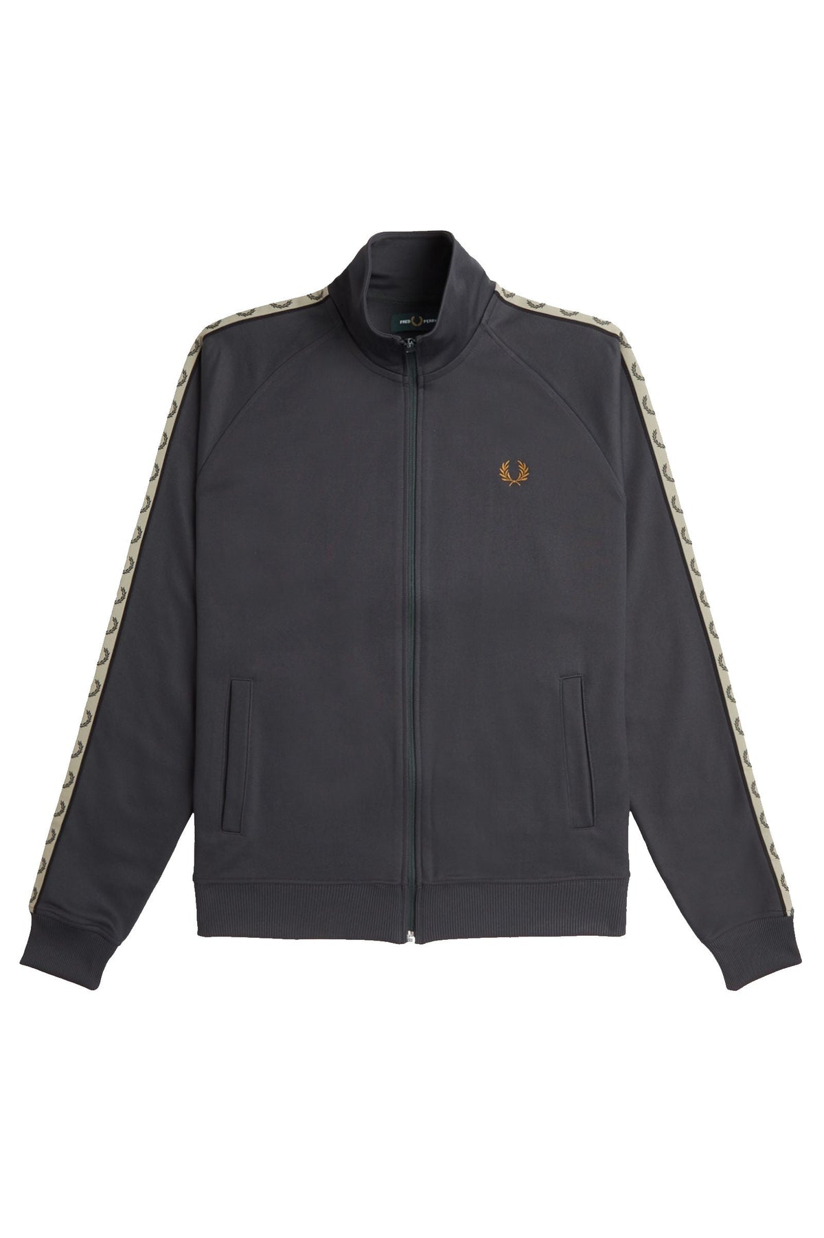 Fred Perry Contrast Tape Track Anchor Grey / Black