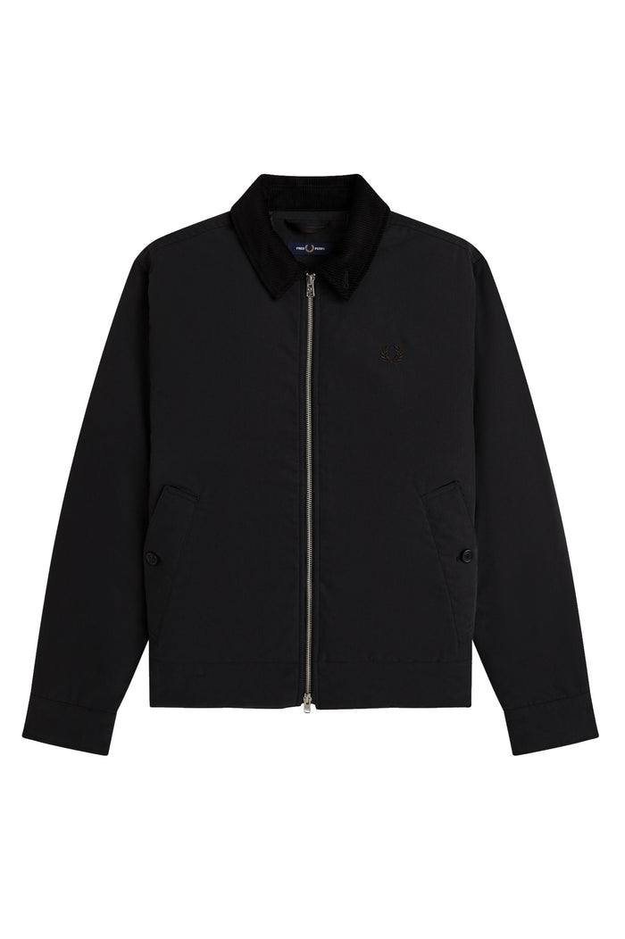 Fred Perry Cotton Caban Jacket Black