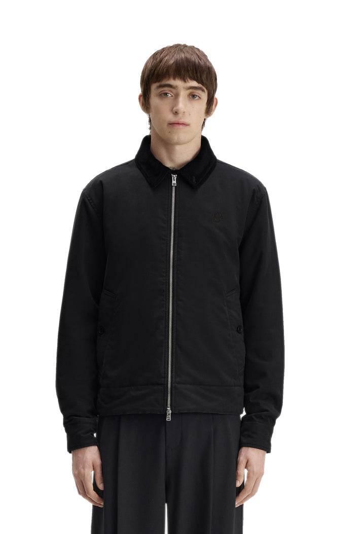 Fred Perry Cotton Caban Jacket Black