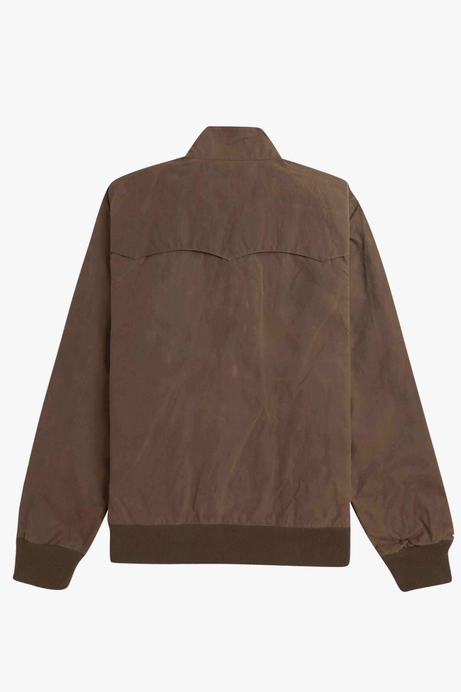 Fred Perry Made In England Waxed Harrington Jacket Brown