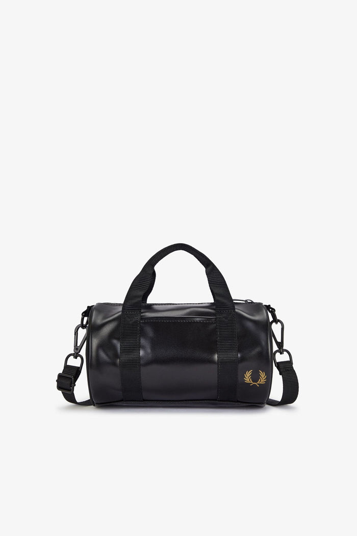 Fred Perry Tonal Classic Mini Barrel Bag Black / Gold