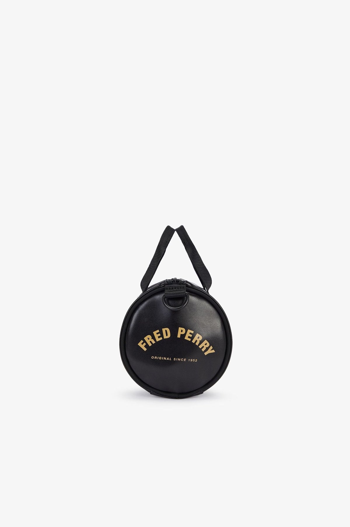 Fred Perry Tonal Classic Mini Barrel Bag Black / Gold