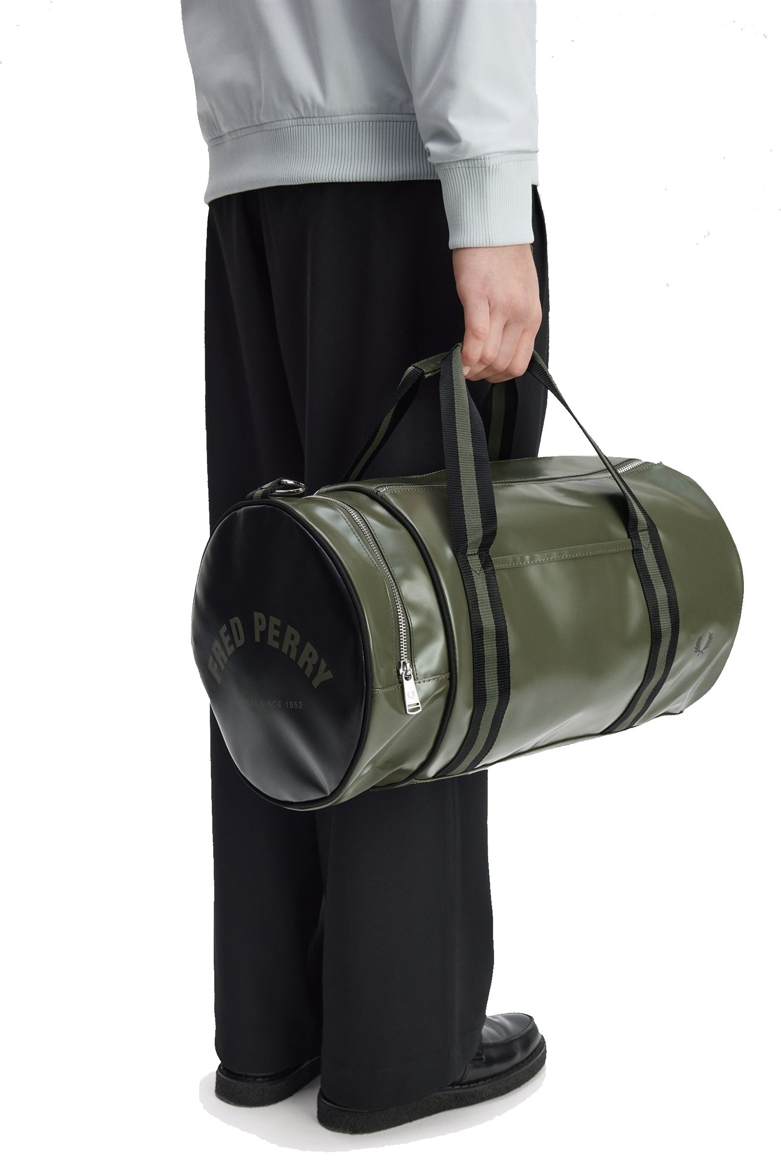 Fred Perry Classic Barrel Bag Laurel Wreath Green / Black