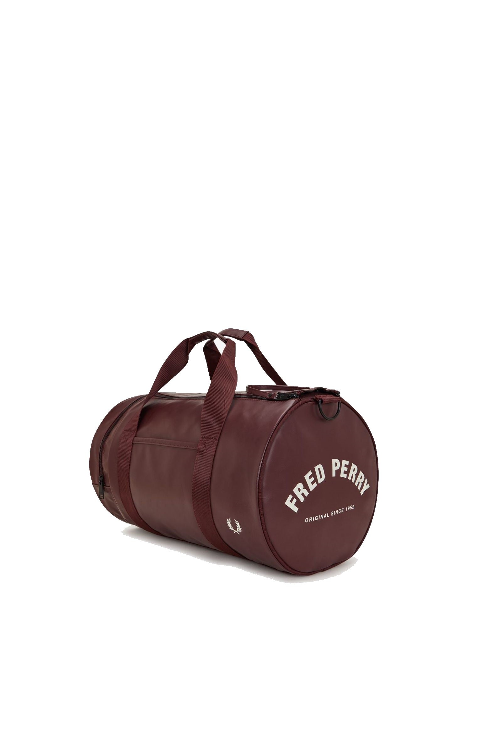 Fred Perry Tonal PU Barrel Bag Oxblood / Ecru / Ecru