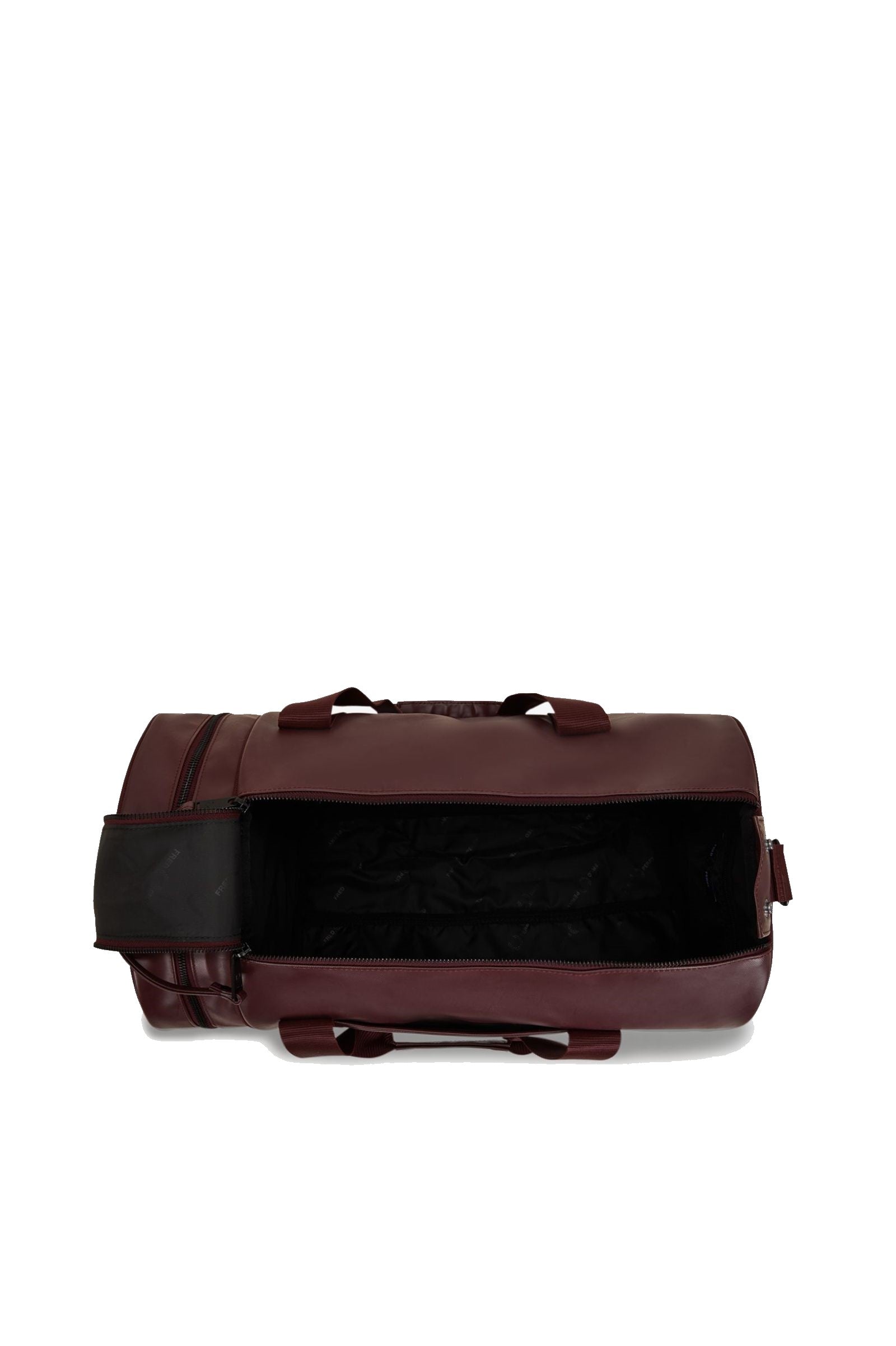 Fred Perry Tonal PU Barrel Bag Oxblood / Ecru / Ecru