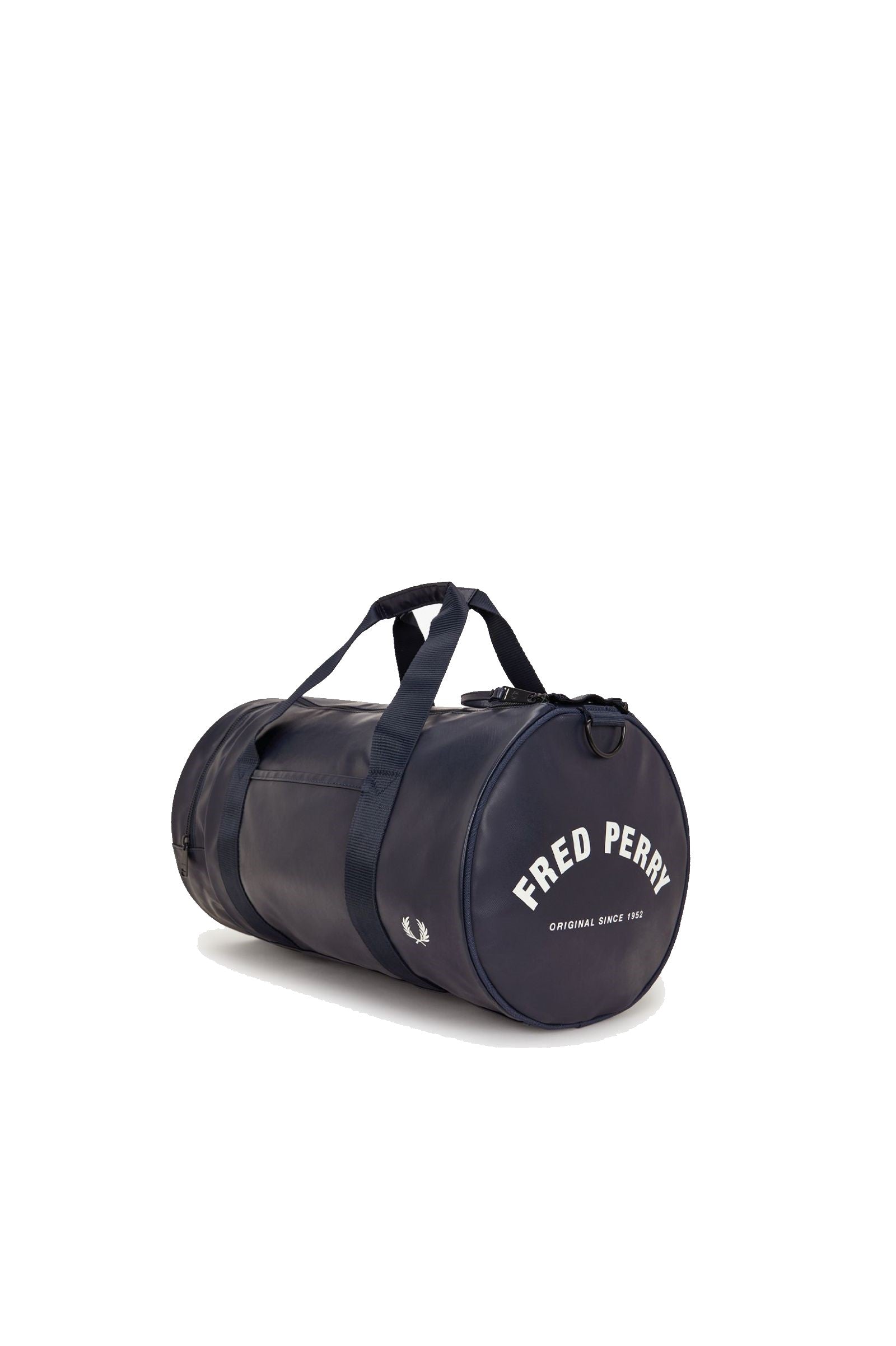 Fred Perry Tonal PU Barrel Bag Navy / White