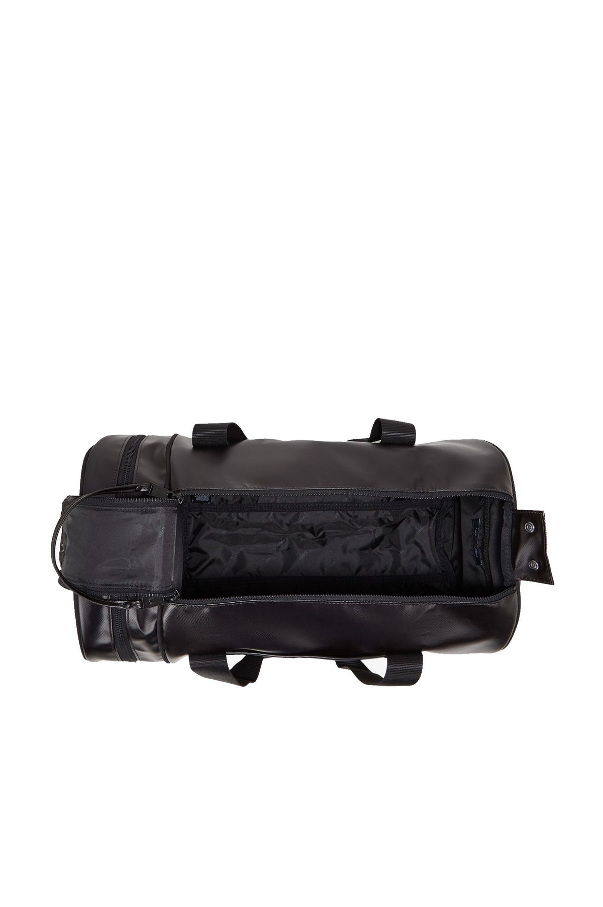 Fred Perry Tonal PU Barrel Bag Black / Gold