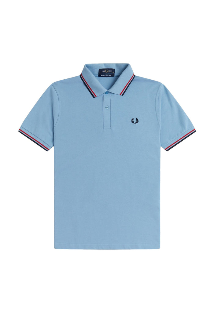 Fred Perry Reissues Original Twin Tipped Polo Sky / Red / Navy