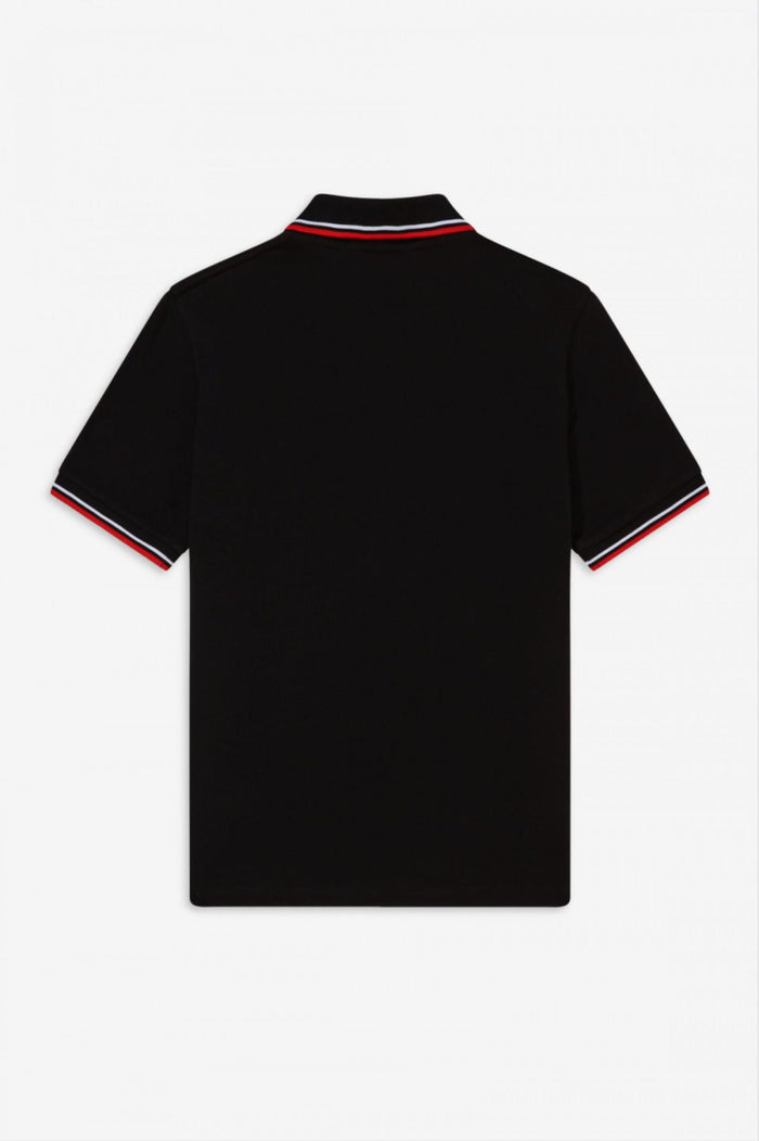 Fred Perry Reissues Original Twin Tipped Polo Black White Bright Red
