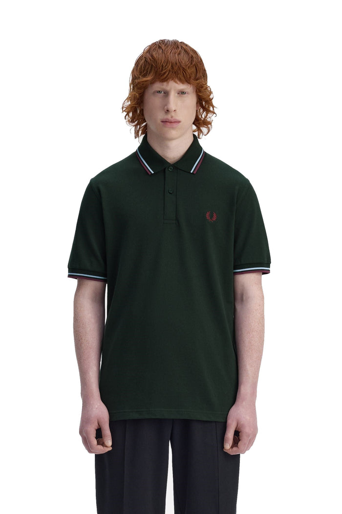 Fred Perry Reissues Original Twin Tipped Polo Night Green / Ice / Oxblood