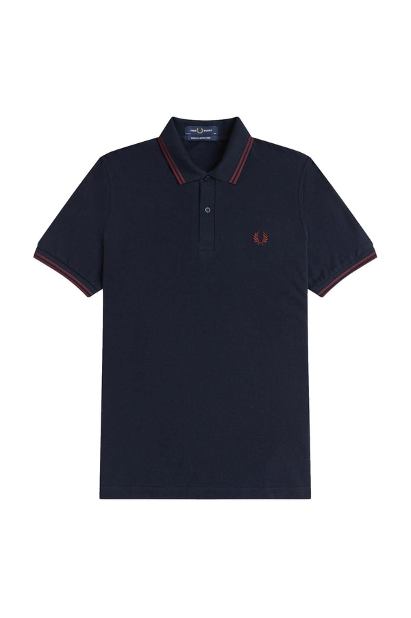 Fred Perry Reissues Original Twin Tipped Polo Navy / Oxblood