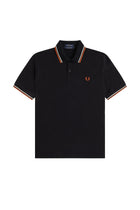 Fred Perry Reissues Original Twin Tipped Polo Black / Tramline White / Summer Clay