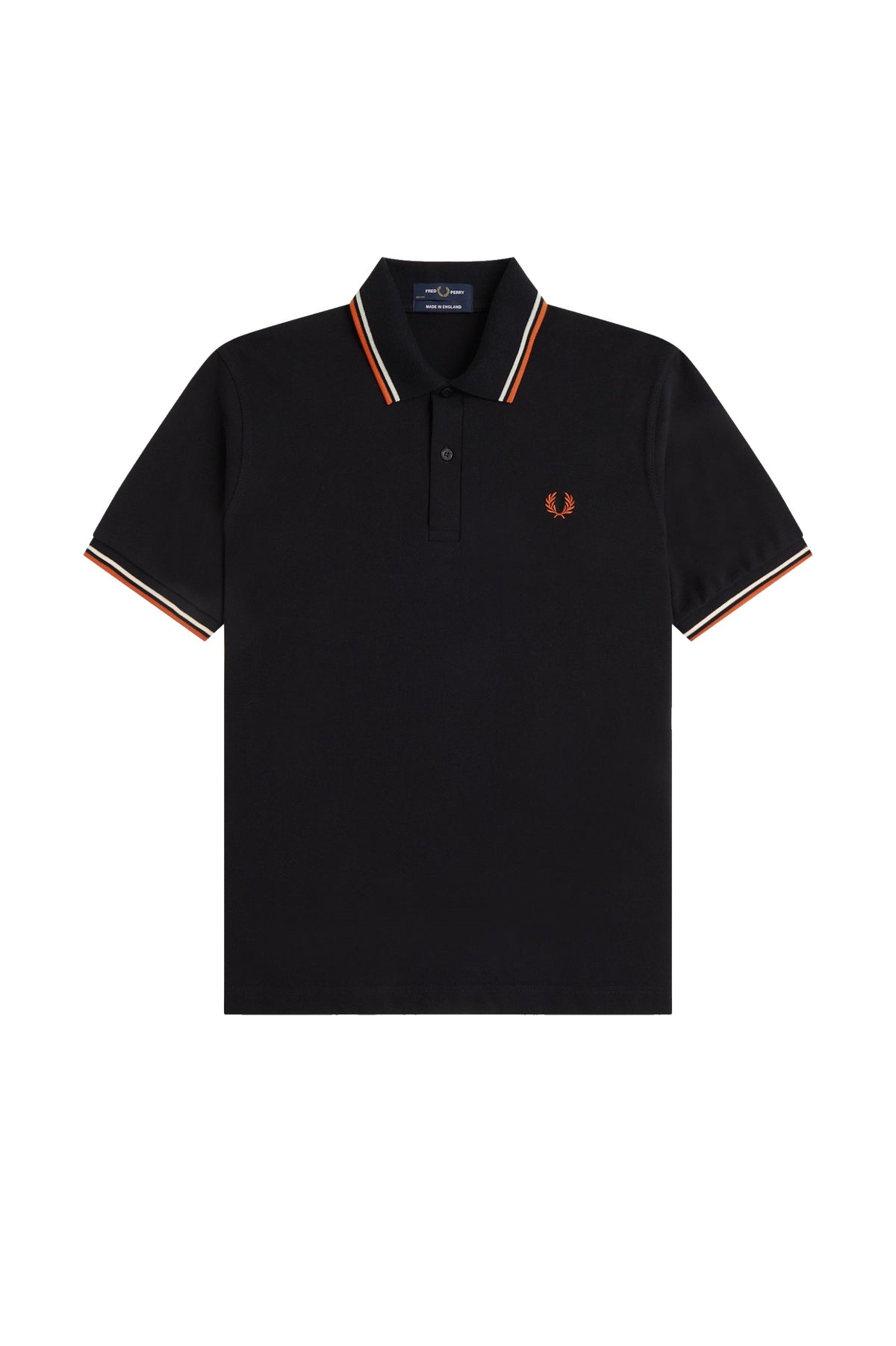 Fred Perry Reissues Original Twin Tipped Polo Black / Tramline White / Summer Clay