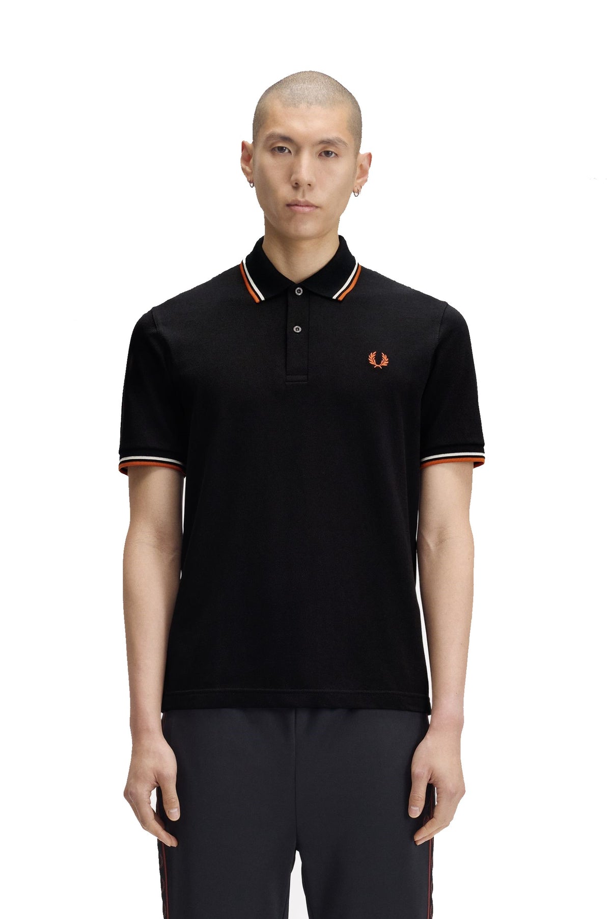 Fred Perry Reissues Original Twin Tipped Polo Black / Tramline White / Summer Clay