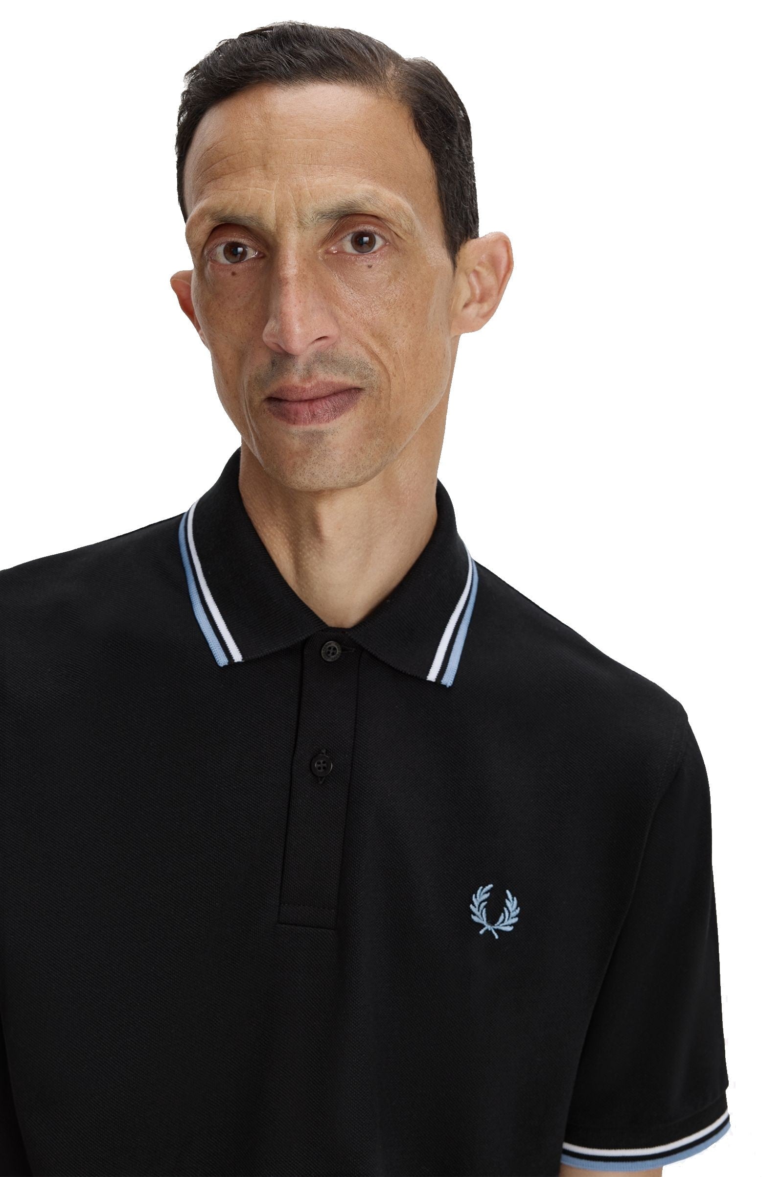 Fred Perry Reissues Original Twin Tipped Polo Black / White / Sky