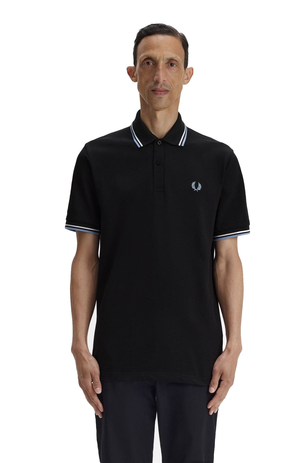 Fred Perry Reissues Original Twin Tipped Polo Black / White / Sky