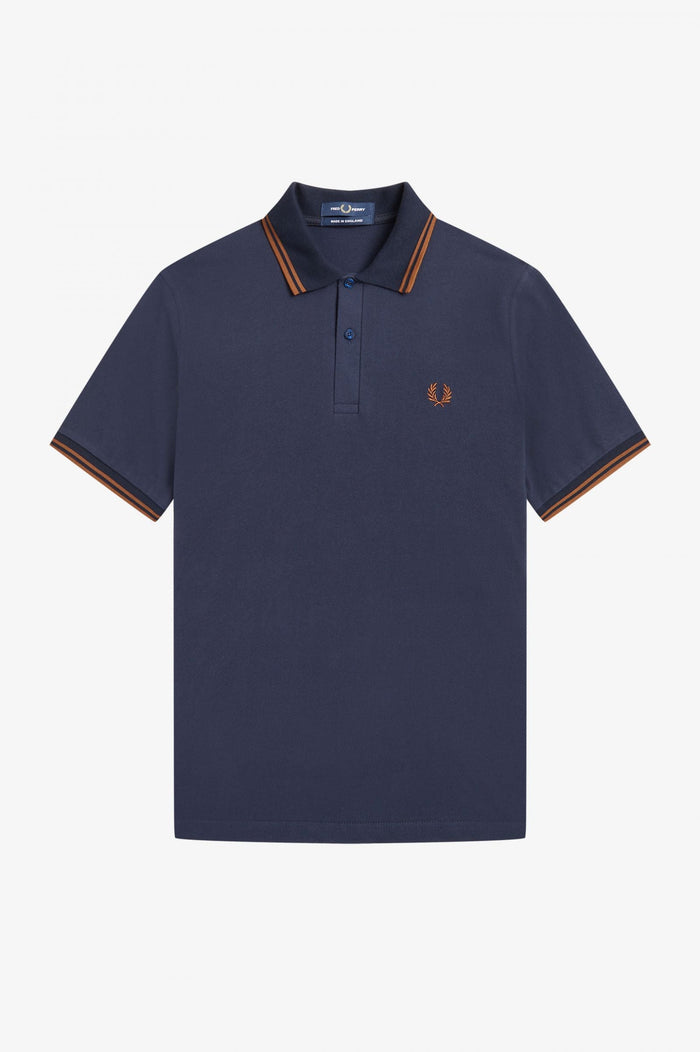 Fred Perry Reissues Original Twin Tipped Polo Navy / Nut Flake / Nut Flake