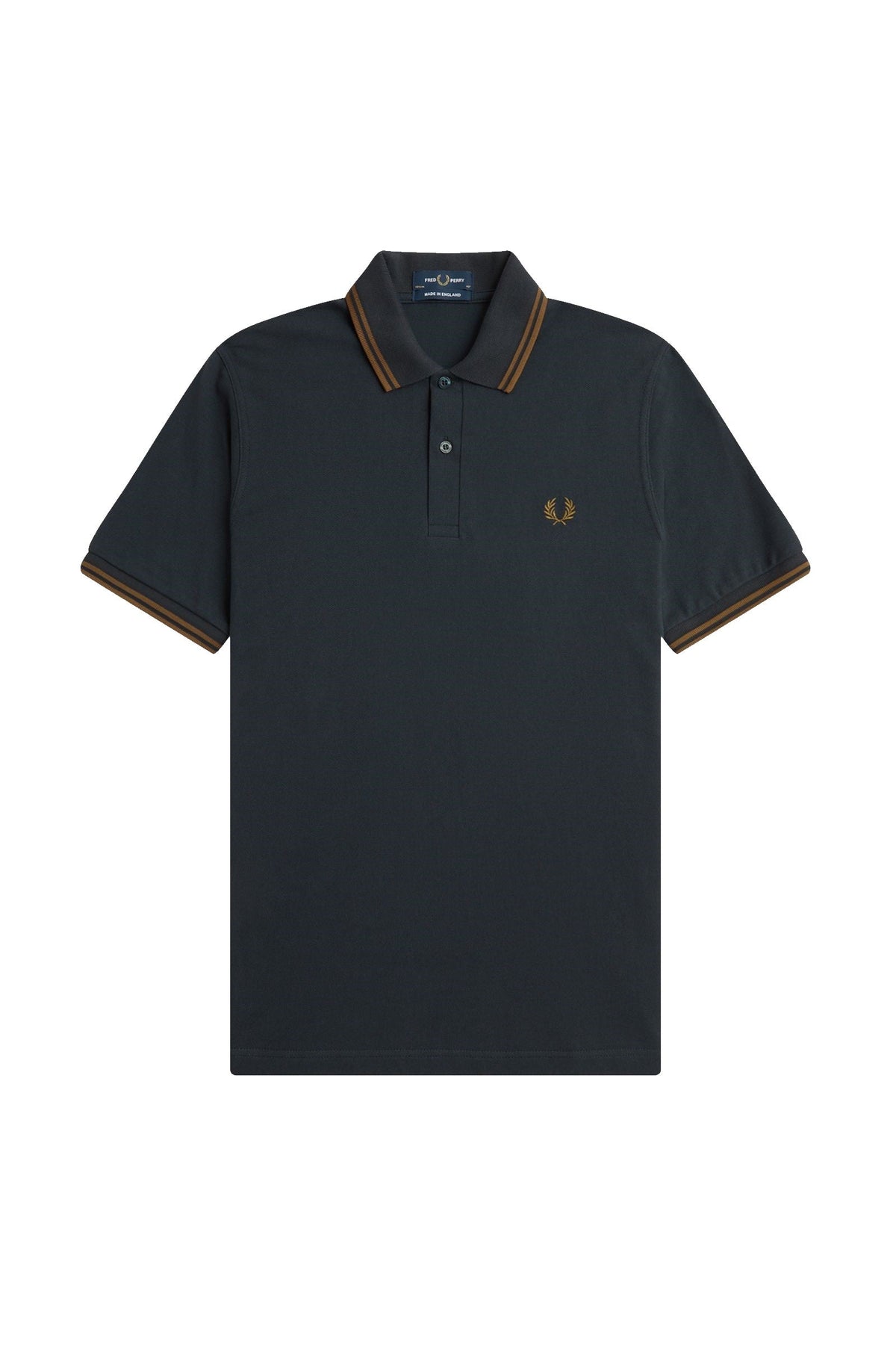 Fred Perry Reissues Original Twin Tipped Polo Night Green / Dark Caramel / Dark Caramel