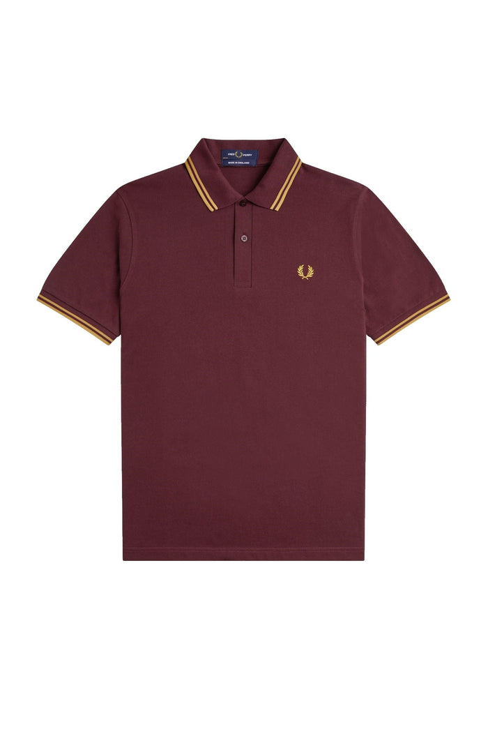 Fred Perry Reissues Original Twin Tipped Polo Oxblood / Honeycomb / Honeycomb