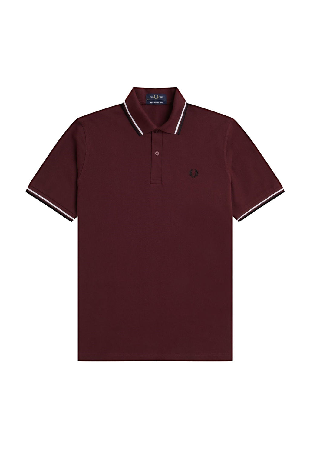 Fred Perry Reissues Original Twin Tipped Polo Oxblood / White / Black