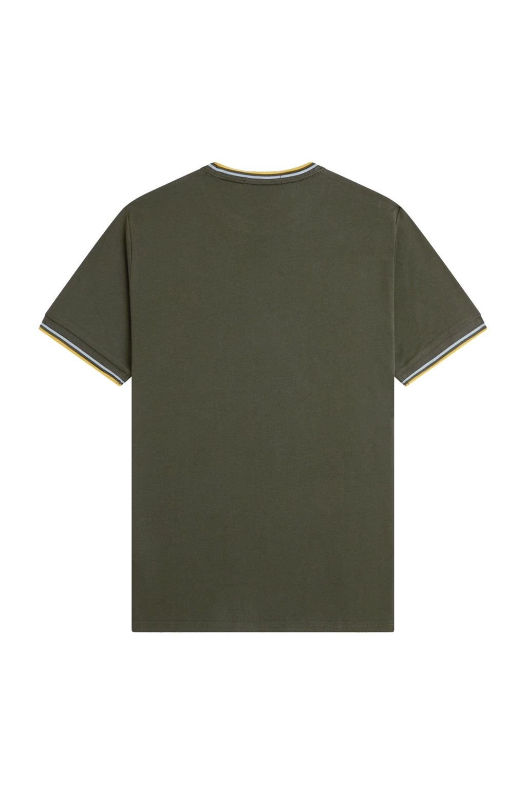 Fred Perry Twin Tipped T-Shirt Hunting Green / Light Ice / Lemon Barley