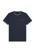 Fred Perry Twin Tipped T-Shirt Dark Airforce / Ecru / Seagrass