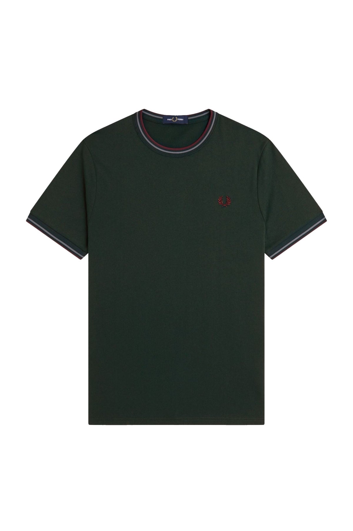 Fred Perry Twin Tipped T-Shirt Grassroots / Stockport Blue / Oxblood