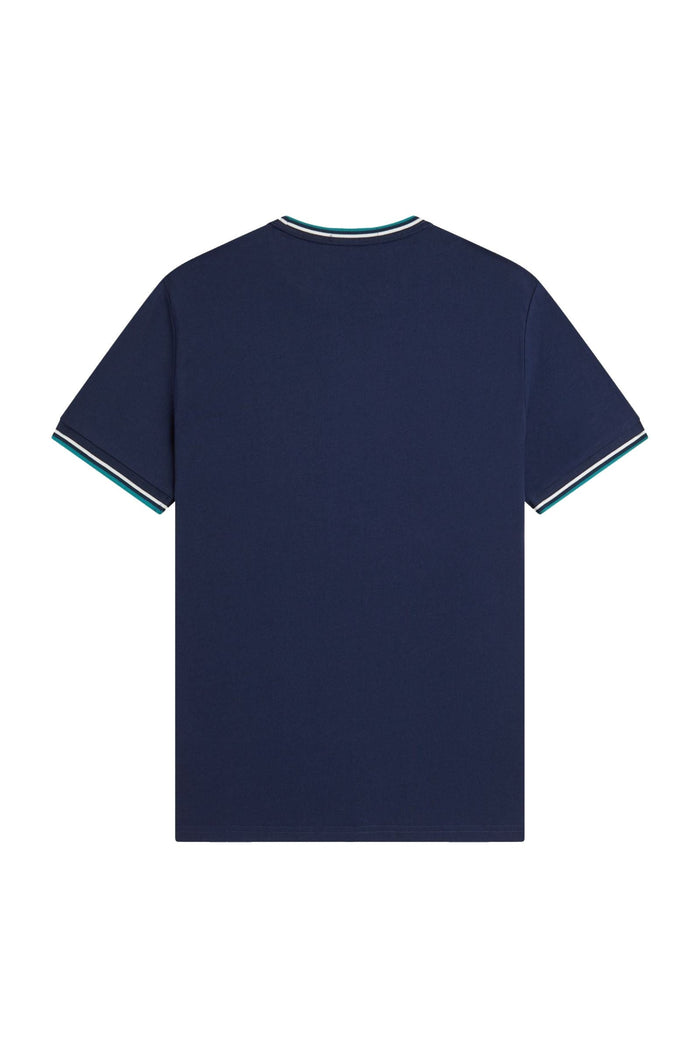 Fred Perry Twin Tipped T-Shirt Tennis Blue / Snow White / Deep Mint