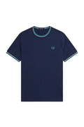Fred Perry Twin Tipped T-Shirt Tennis Blue / Snow White / Deep Mint