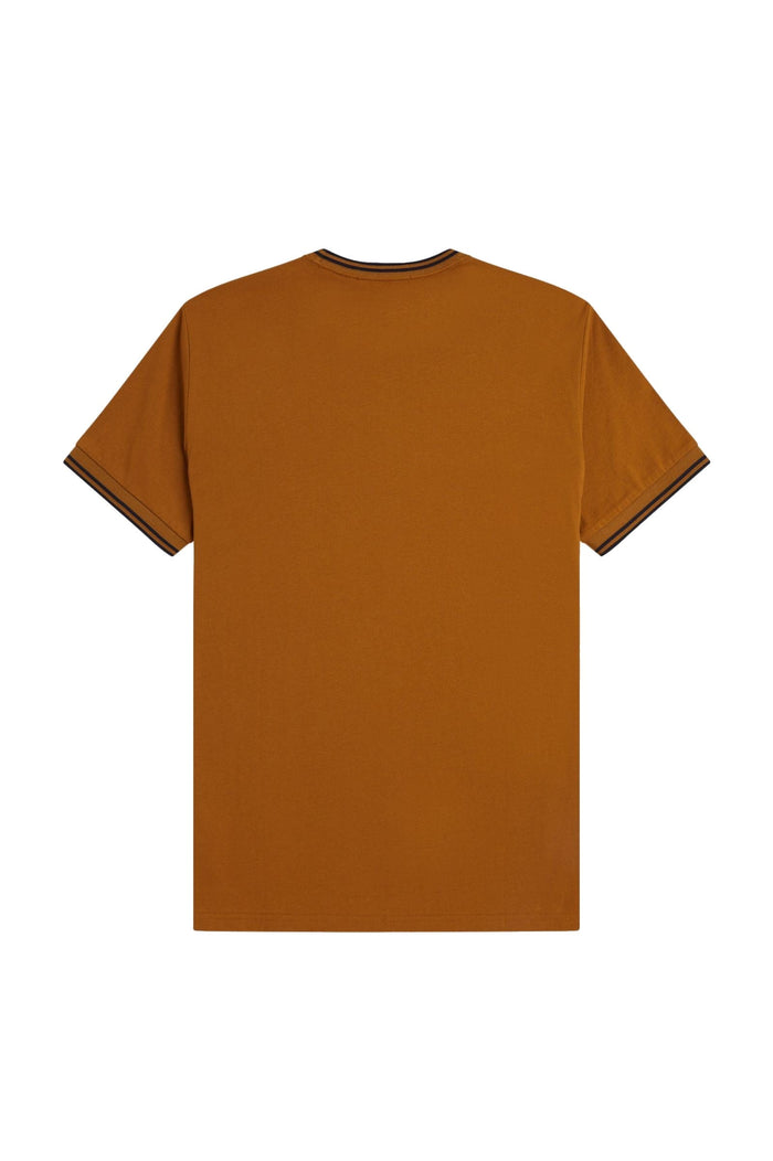 Fred Perry Twin Tipped T-Shirt Dark Caramel / Navy / Navy