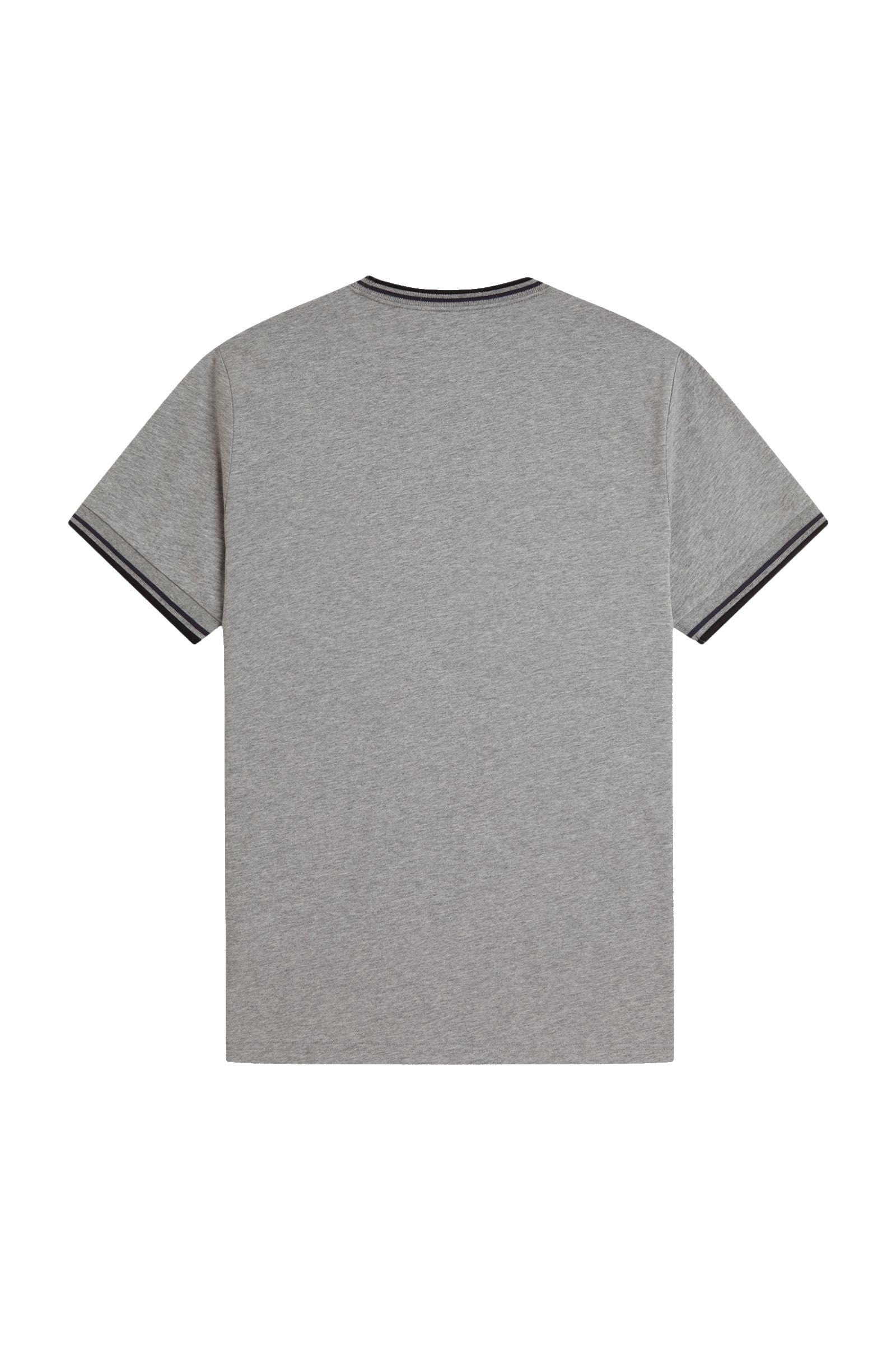 Fred Perry Twin Tipped T-Shirt Steel Marl / Dark Airforce / Black