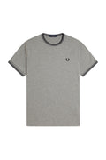 Fred Perry Twin Tipped T-Shirt Steel Marl / Dark Airforce / Black