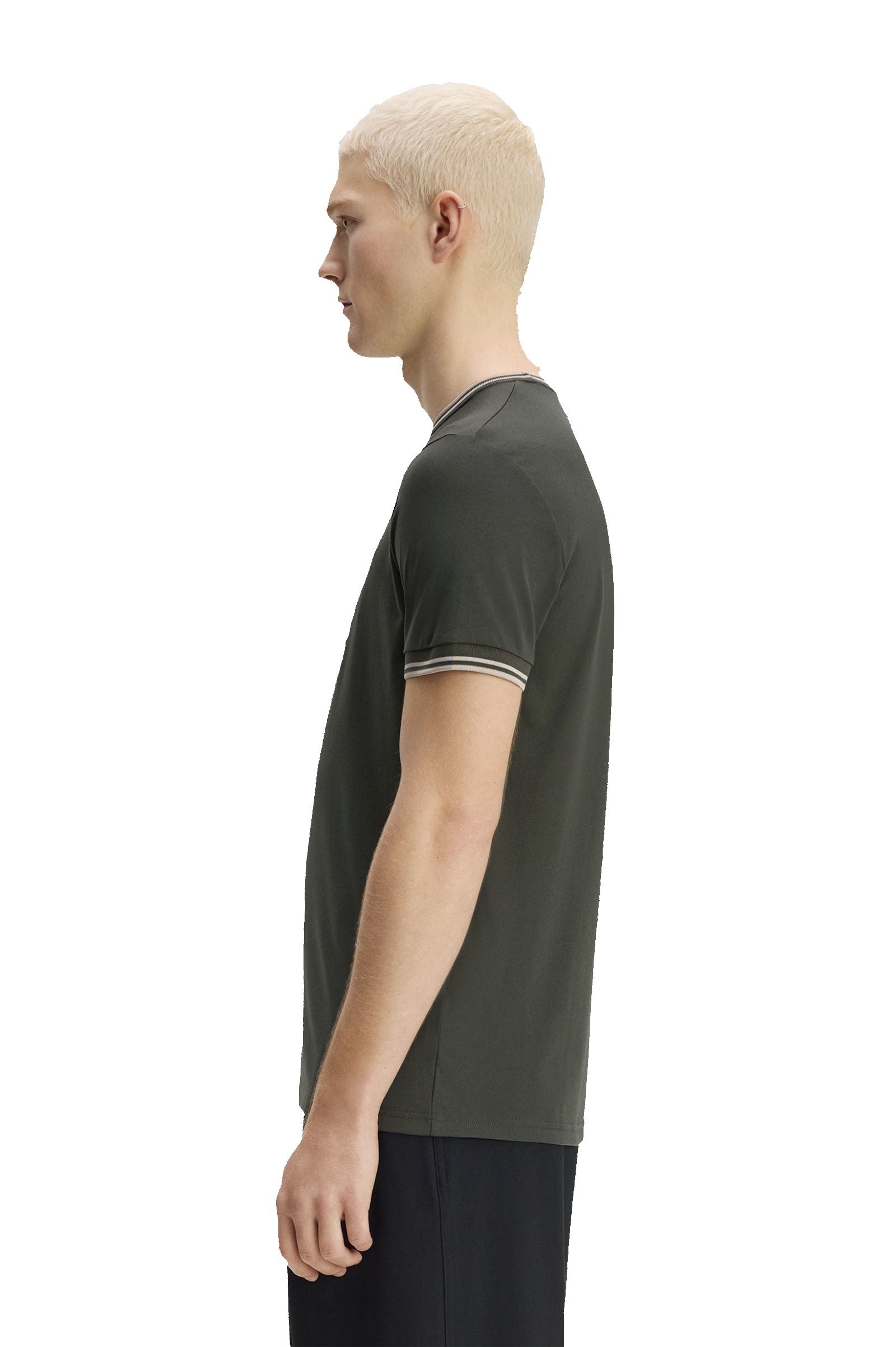 Fred Perry Twin Tipped T-Shirt Field Green / Oatmeal