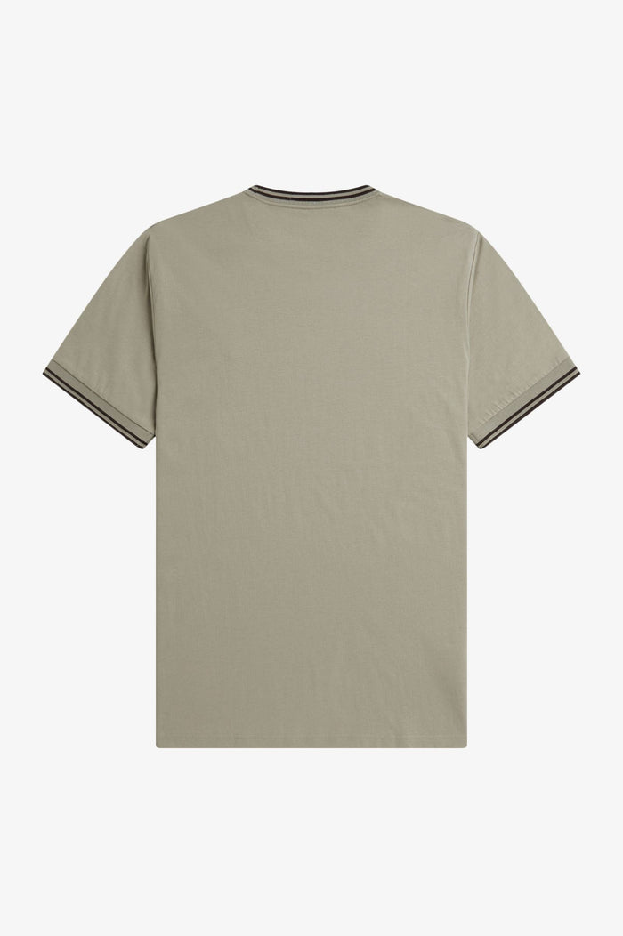 Fred Perry Twin Tipped T-Shirt Warm Grey / Carrington Brick