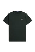 Fred Perry Crew Neck T-Shirt Night Green / Snow White