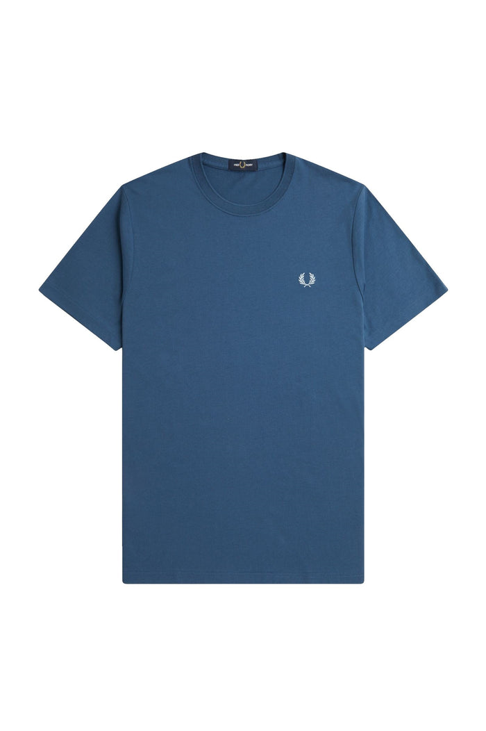 Fred Perry Crew Neck T-Shirt Midnight Blue / Light Ice
