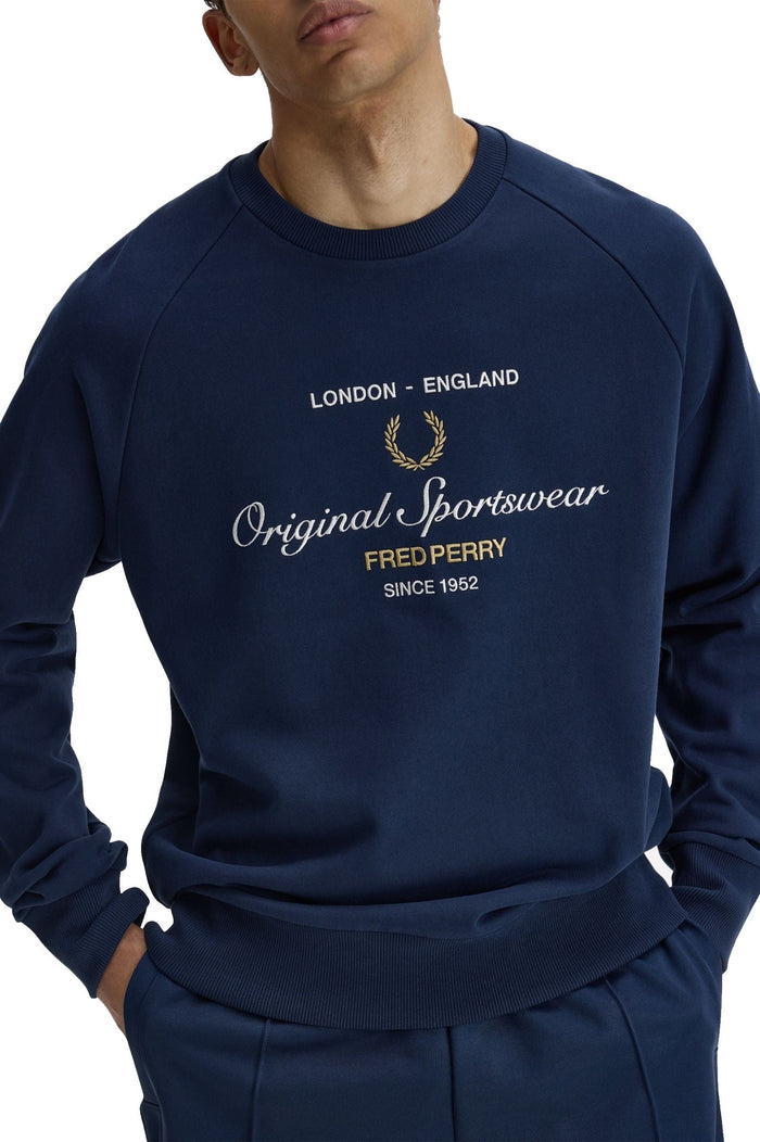 Fred Perry Original Sportswear Sweatshirt Tennis Blue